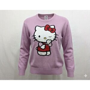 Hello Kitty Fashion Nova Girl's 5HKT7A1307NV Pink Knit Sweater. Size 14/16